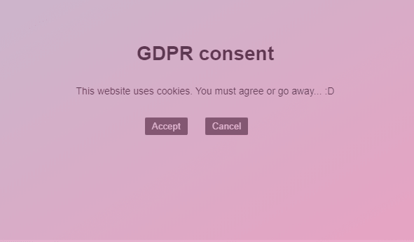 jQuery GDPR CookiePolicy
